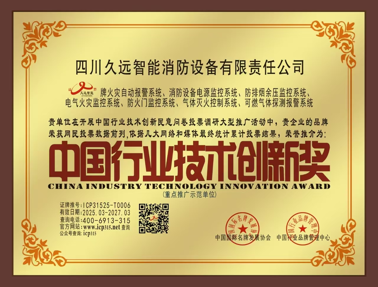 中國(guó)行業(yè)技術(shù)創(chuàng)新獎(jiǎng)獎(jiǎng)牌